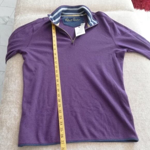 Robert Graham Callon Quarter Zip Sweater Size Small - Picture 9 of 9